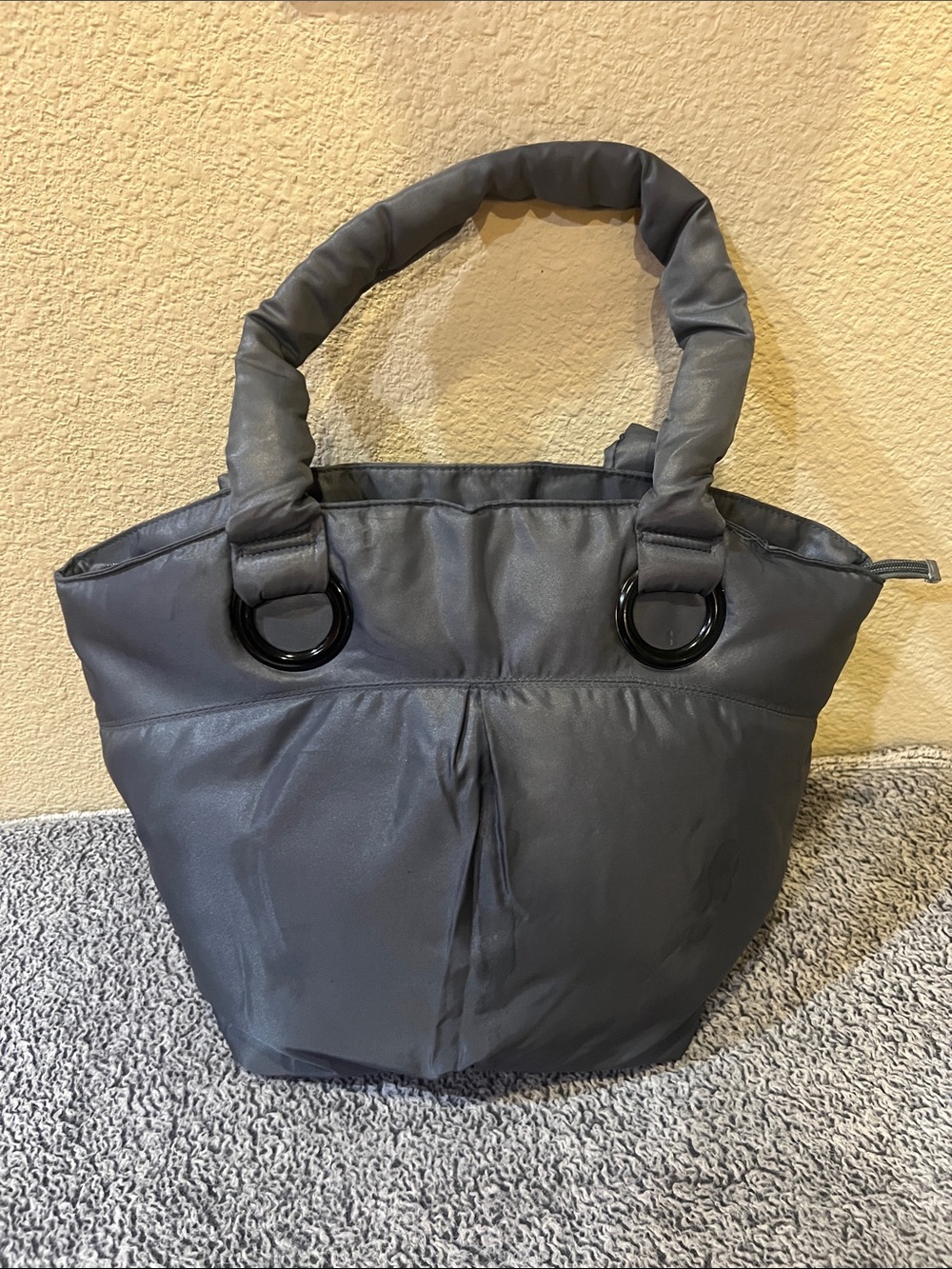 Bath & Body Works Gray Puffer Tote Bag